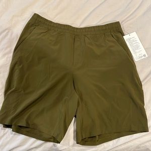 Olive Green Lululemon Pace Breaker Short 9” Lined XL